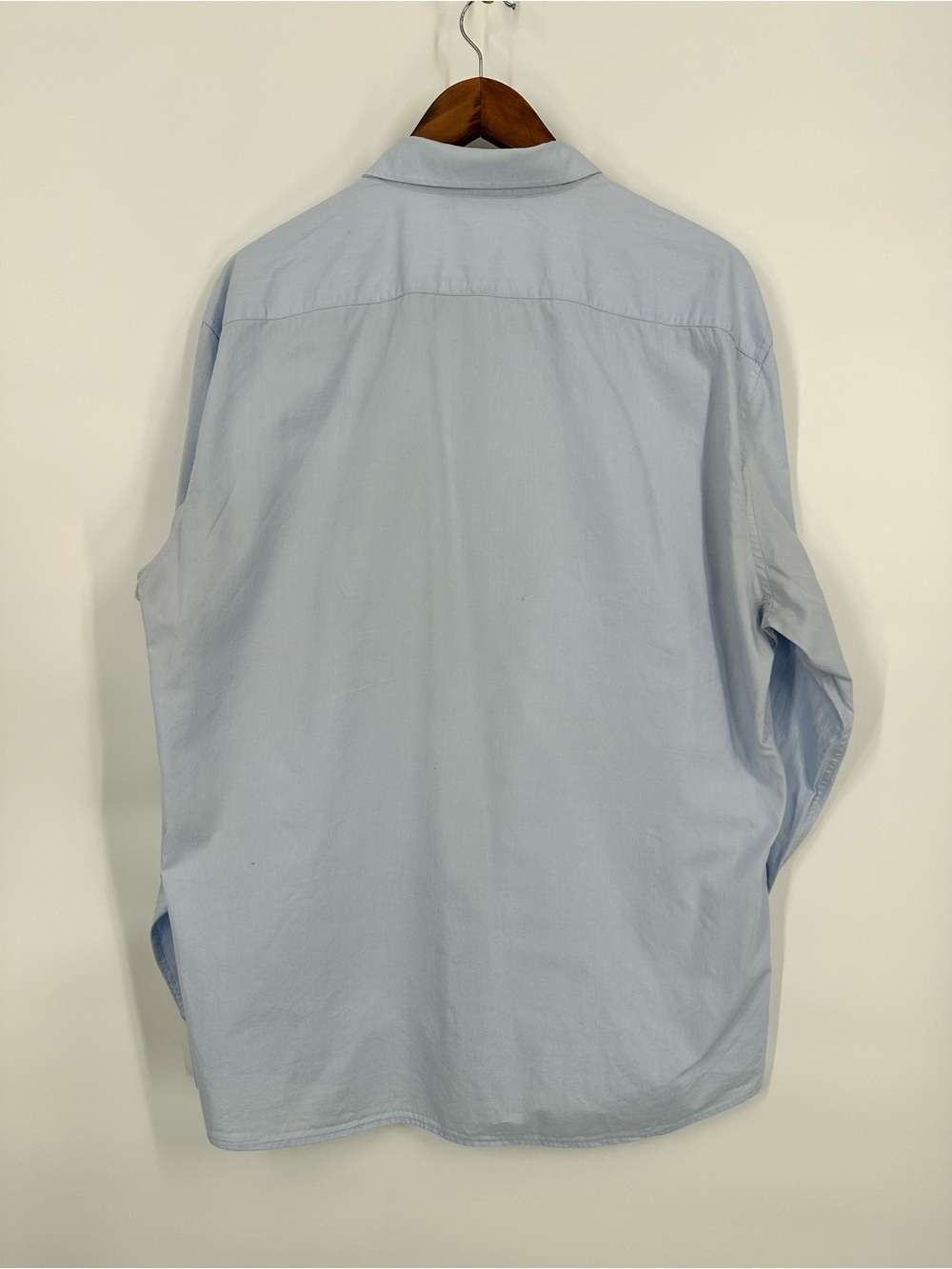 GUCCI French Cuff Vintage Pointed Collar Uniform Staff Dress Shirt Light Blue - Picture 2 of 12
